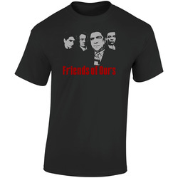 Sopranos Friends Of Ours Retro Graphic Unisex Soft Cotton Black T Shirt