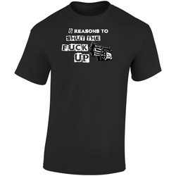 6 Reasons To Shut The Fuck Up Retro Graphic Unisex Soft Cotton Black T Shirt