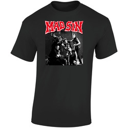 Mad Sin Punk Rock Retro Retro Graphic Unisex Soft Cotton Black T Shirt