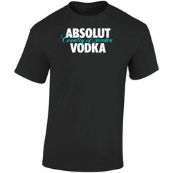 Vodka Absolute Black Retro Graphic Unisex Soft Cotton Black T Shirt