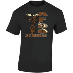 Afro Samurai In The Dark Anime Manga Retro Graphic Unisex Soft Cotton Black T Shirt