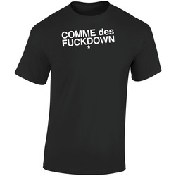 Comme Des F Down Fashion Label Retro Graphic Unisex Soft Cotton Black T Shirt