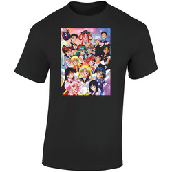 Sailor Moon Stars Retro Graphic Unisex Soft Cotton Black T Shirt