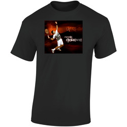 Novak Djokovic Tennis Retro Graphic Unisex Soft Cotton Black T Shirt