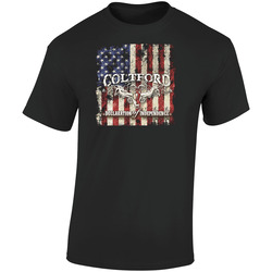 Coltford Black Color Retro Graphic Unisex Soft Cotton Black T Shirt