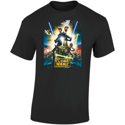 Star Wars The Clone Wars Retro Graphic Unisex Soft Cotton Black T Shirt