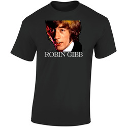 Robin Gibb Uk England Music Legend Bee Gees Pop Retro Graphic Unisex Soft Cotton Black T Shirt