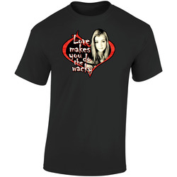 Buffy The Vampire Slayer Love Wacky Retro Graphic Unisex Soft Cotton Black T Shirt
