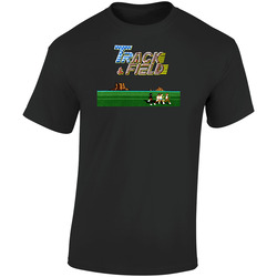 Track And Field Retro Video Arcade Game Retro Graphic Unisex Soft Cotton Black T Shirt