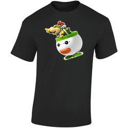 New Super Mario Bowser Jr Video Game Retro Graphic Unisex Soft Cotton Black T Shirt