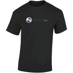 Logo Neowin.net Retro Graphic Unisex Soft Cotton Black T Shirt