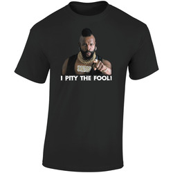 Mr T Mowhawk Funny Retro Graphic Unisex Soft Cotton Black T Shirt