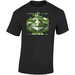 Earth Wind & Fire in green JOE Retro Graphic Unisex Soft Cotton Black T Shirt
