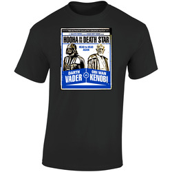 Darth Vader Obi Wan Kenobi Star Wars Fight Retro Graphic Unisex Soft Cotton Black T Shirt
