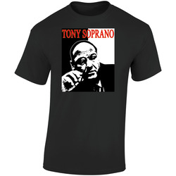 The Sopranos Tony Soprano Retro Graphic Unisex Soft Cotton Black T Shirt