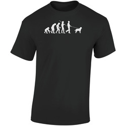 Dog Evolution Funny Retro Graphic Unisex Soft Cotton Black T Shirt