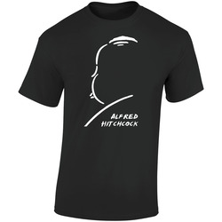 Alfred Hitchcock Tv Show Retro Graphic Unisex Soft Cotton Black T Shirt