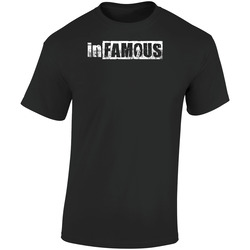 Infamous Video Game Retro Graphic Unisex Soft Cotton Black T Shirt