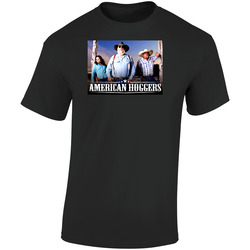 American Hoggers Hunters Campbell Retro Graphic Unisex Soft Cotton Black T Shirt