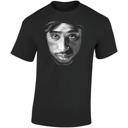 2pac Face Hip Hop Classic Retro Graphic Unisex Soft Cotton Black T Shirt
