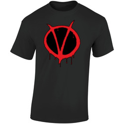 V For Vendetta Movie Symbol Retro Graphic Unisex Soft Cotton Black T Shirt