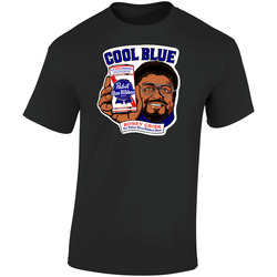 Pabst Blue Ribbon Beer Rosey Grier Retro Graphic Unisex Soft Cotton Black T Shirt