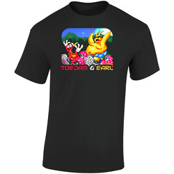 Toejam And Earl Video Game Retro Graphic Unisex Soft Cotton Black T Shirt
