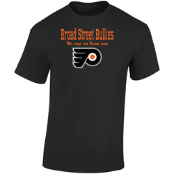 Broad Street Bullies Flyers Tough Hockey Retro Graphic Unisex Soft Cotton Black T Shirt