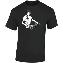 D J Spock Star Strek Funny Retro Graphic Unisex Soft Cotton Black T Shirt