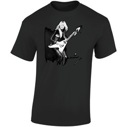 Michael Schenker Scorpions Ufo Msg Guitarists Retro Graphic Unisex Soft Cotton Black T Shirt