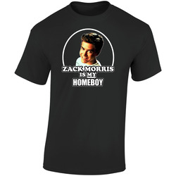 Zack Morris Home Boy Retro Graphic Unisex Soft Cotton Black T Shirt