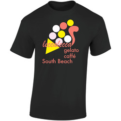 Leccalecca Gelato Jersey Shore Tv Show Retro Graphic Unisex Soft Cotton Black T Shirt