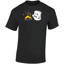 Marshmallow Revenge Retro Graphic Unisex Soft Cotton Black T Shirt