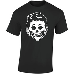 Alfred E Neuman  Misfits Punk Rock Funny Retro Graphic Unisex Soft Cotton Black T Shirt
