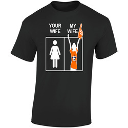 Houston Astros T Shirt Baseball Sports Tee Your Wife My Wife Funny Sporting Unisex Apparel Retro Graphic Unisex Soft Cotton Black T Shirt