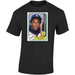 Kobe Bryant Black Mamba The Closer Rookie Baseball Card Retro Graphic Unisex Soft Cotton Black T Shirt