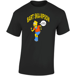 Bart Skampson The Simpsons Retro Graphic Unisex Soft Cotton Black T Shirt