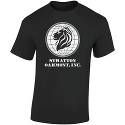 Stratton Oakmont Inc. Wolf Of Wall Street Classic Movie Fan V2 Retro Graphic Unisex Soft Cotton Black T Shirt