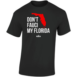 Don't Fauci My Florida Funny Political Florida Native Retro Graphic Unisex Soft Cotton Black T Shirt