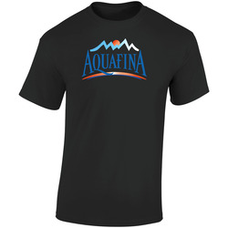 Aquafina Pure Water Popular Bottled Water Drink Retro Graphic Unisex Soft Cotton Black T Shirt