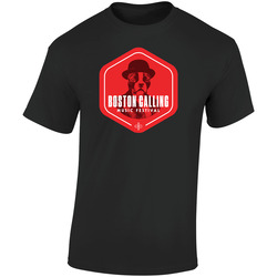Boston Calling For Music Festival Cool Retro Graphic Unisex Soft Cotton Black T Shirt