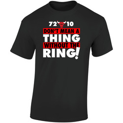 72 10 Chicago Basketball Fan Don't Mean A Thing Without The Ring Champions Retro Graphic Unisex Soft Cotton Black T Shirt