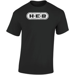 Heb Grocery Store Company Logo Vintage Grunge Look Retro Graphic Unisex Soft Cotton Black T Shirt