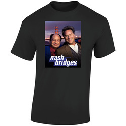 Nash Bridges Popular Cop Show Tv Fan Retro Graphic Unisex Soft Cotton Black T Shirt