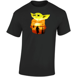 Baby Yoda Star Wars Mandalorian Retro Graphic Unisex Soft Cotton Black T Shirt