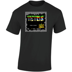 Retro Tetris Video Game Retro Graphic Unisex Soft Cotton Black T Shirt