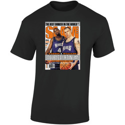 Slam Magazine Issue 40 Chris Webber Jason Williams Popular Basketball Magazine Grunge Look Retro Graphic Unisex Soft Cotton Black T Shirt