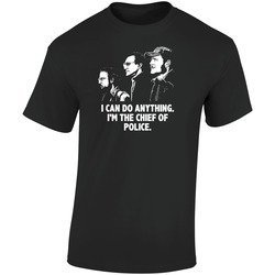 Jaws Brody Quinte And Hooper I Can Do Anything Im The Chief Of Police Movie Quotes Retro Graphic Unisex Soft Cotton Black T Shirt