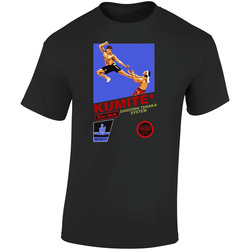 Kumite Dim Mak Video Game Retro Graphic Unisex Soft Cotton Black T Shirt