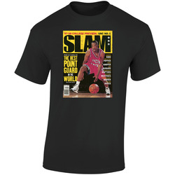 Slam Magazine Issue 22 Rafer Alston Popular Basketball Magazine Grunge Look Retro Graphic Unisex Soft Cotton Black T Shirt